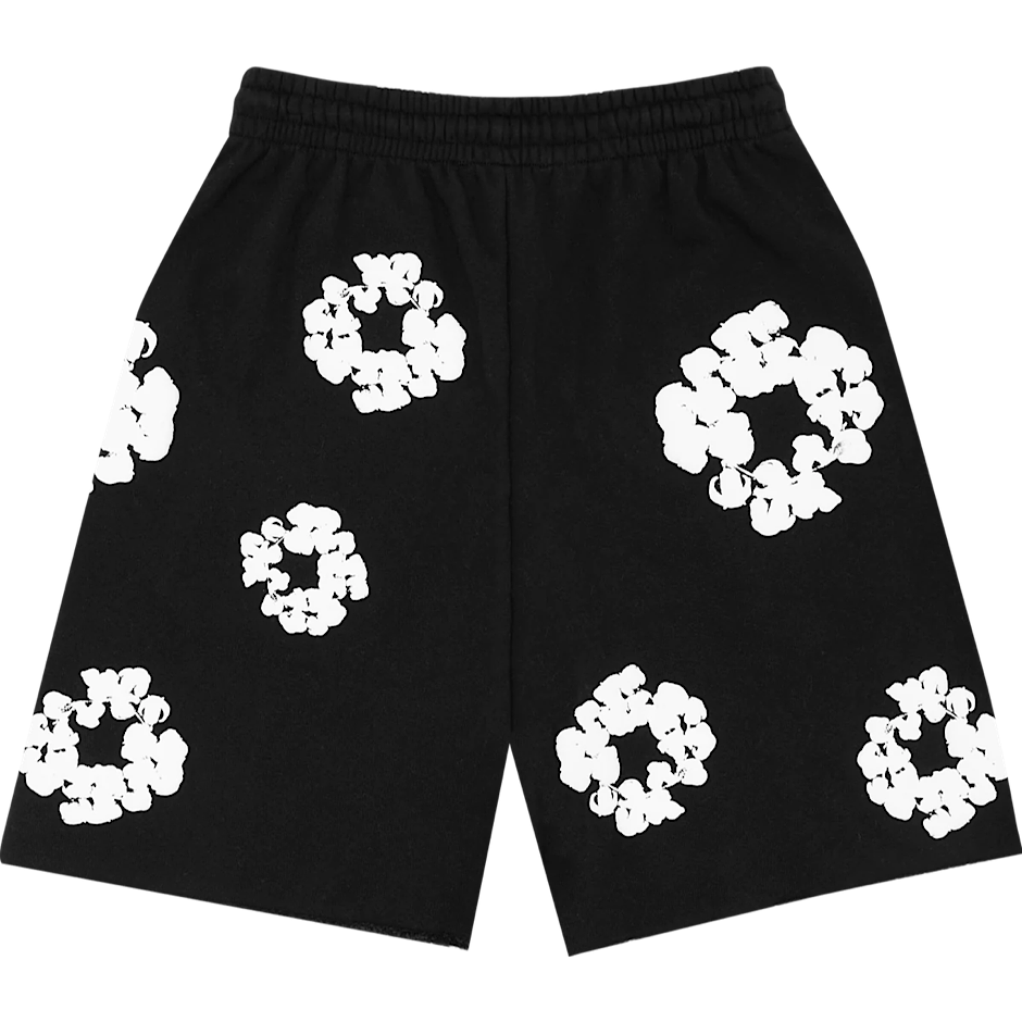 Denim Tears The Cotton Wreath Black Shorts