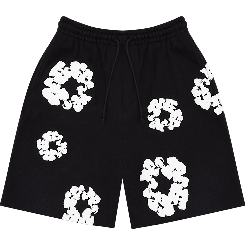Denim Tears The Cotton Wreath Black Shorts