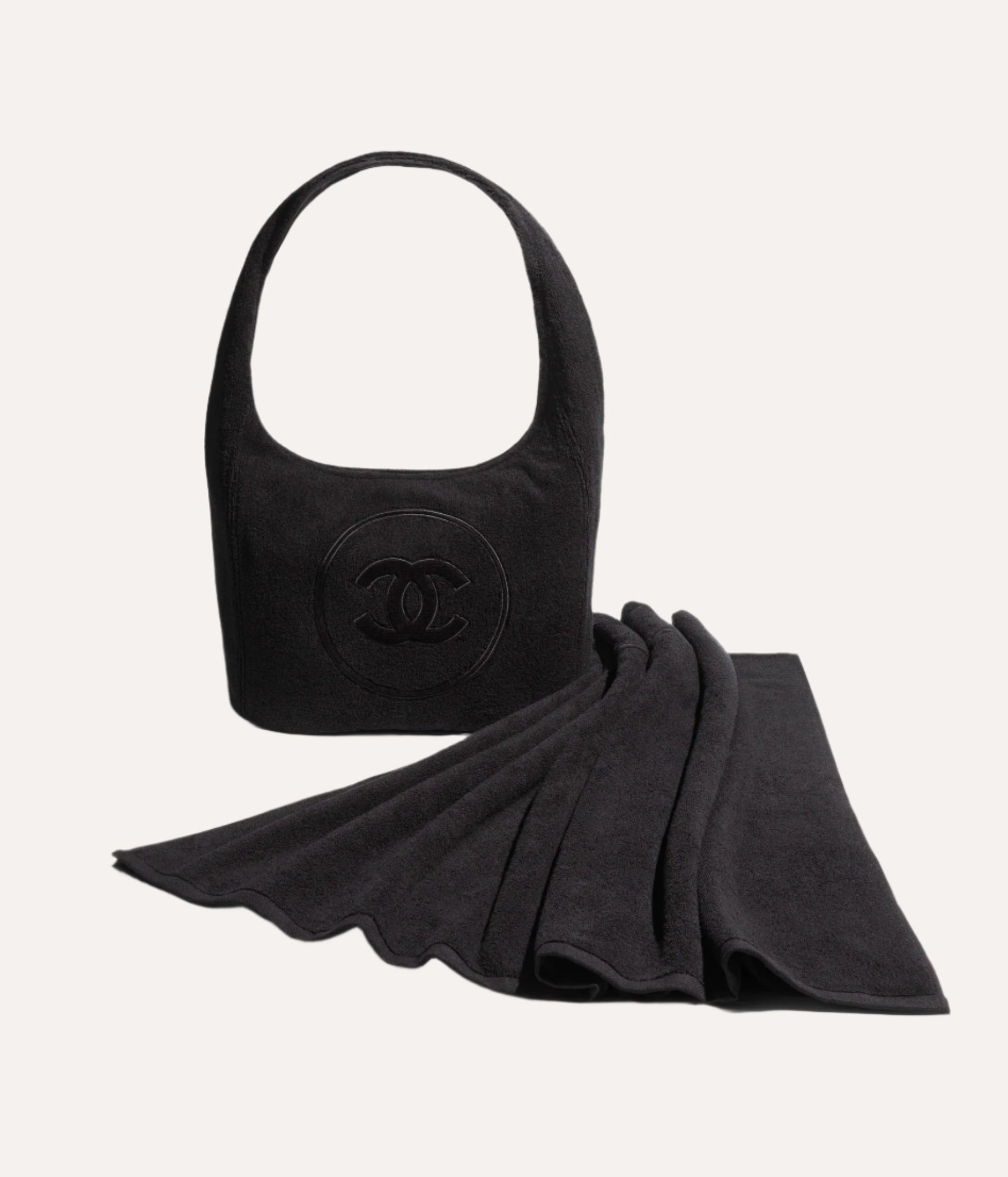 Chanel Coco Beach 2025 Beachwear Set Bag Black