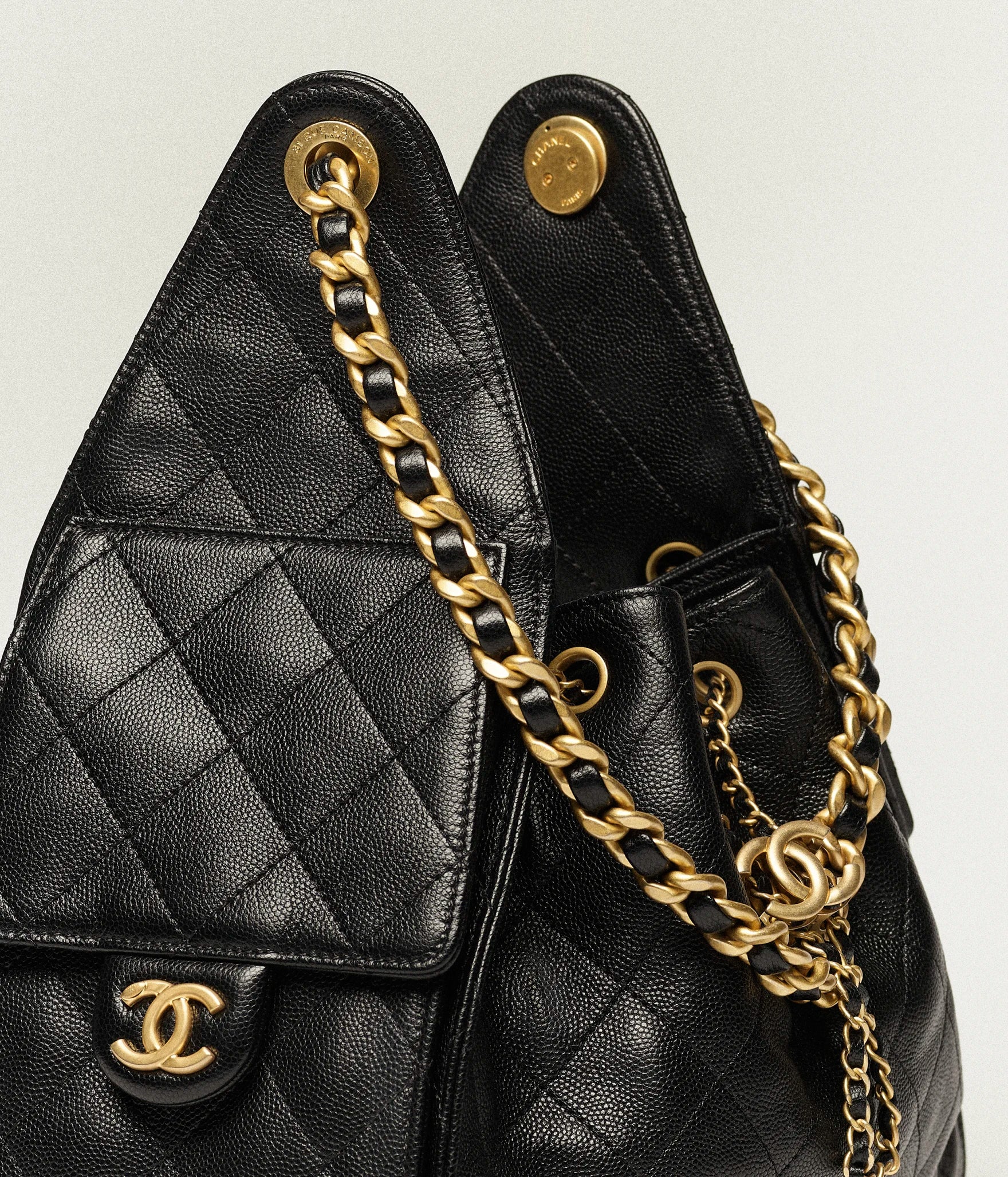 Chanel 25 Small Handbag Grained Calfskin & Gold-Tone Metal Black