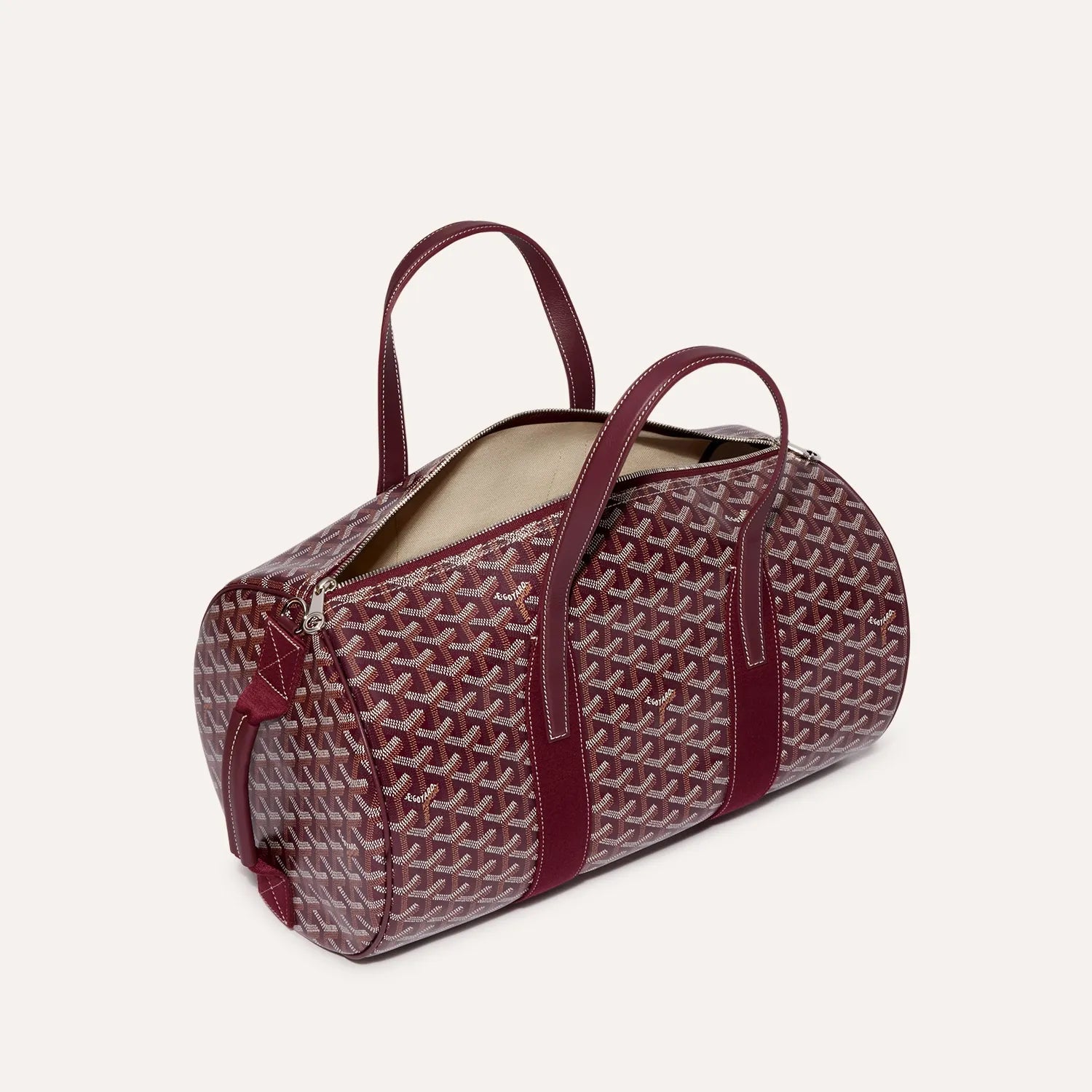 Goyard Barrel 40 Sports Bag Burgundy