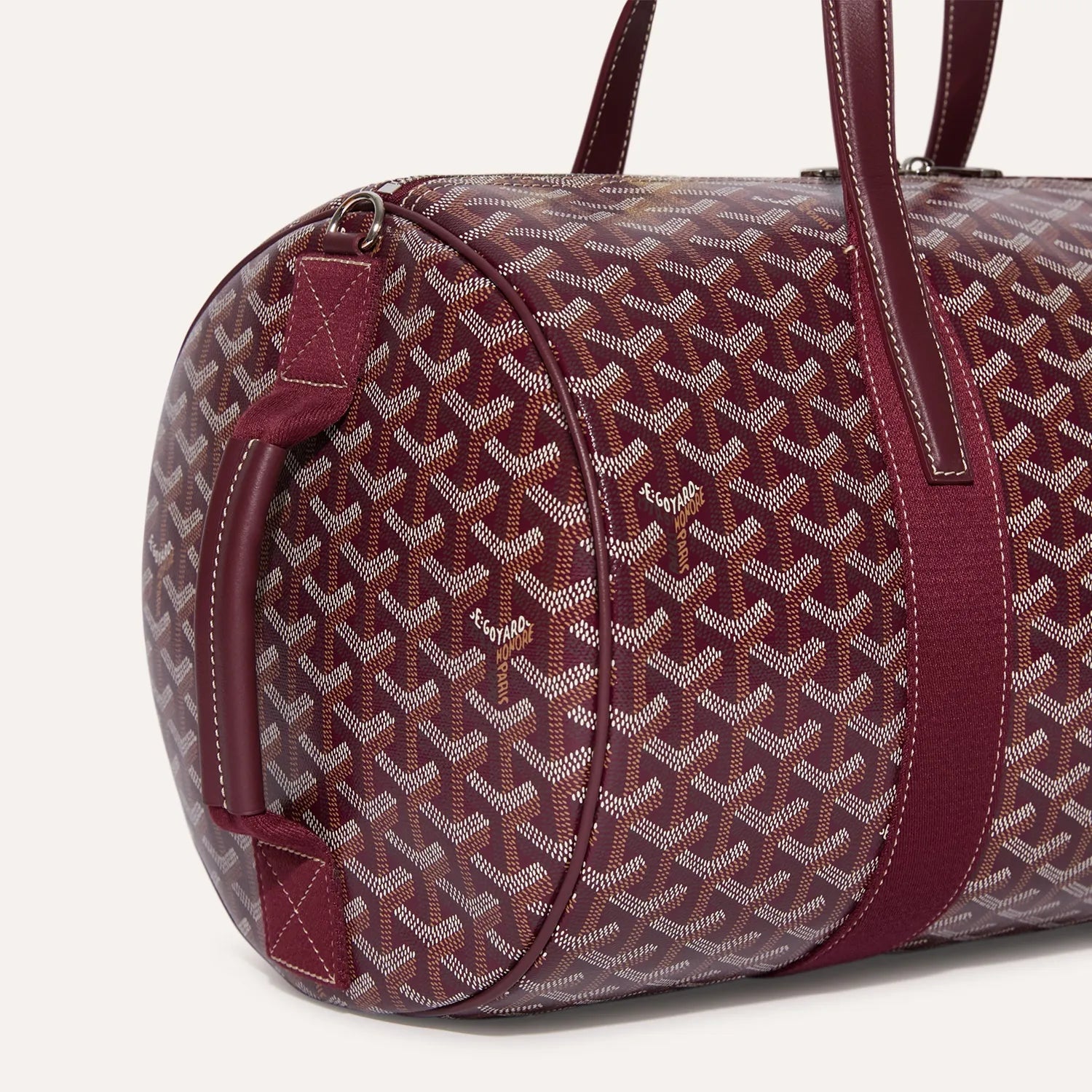Goyard Barrel 40 Sports Bag Burgundy