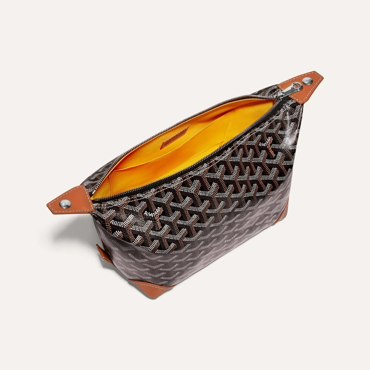 Goyard Bowling 25 Black & Tan Toiletry Bag