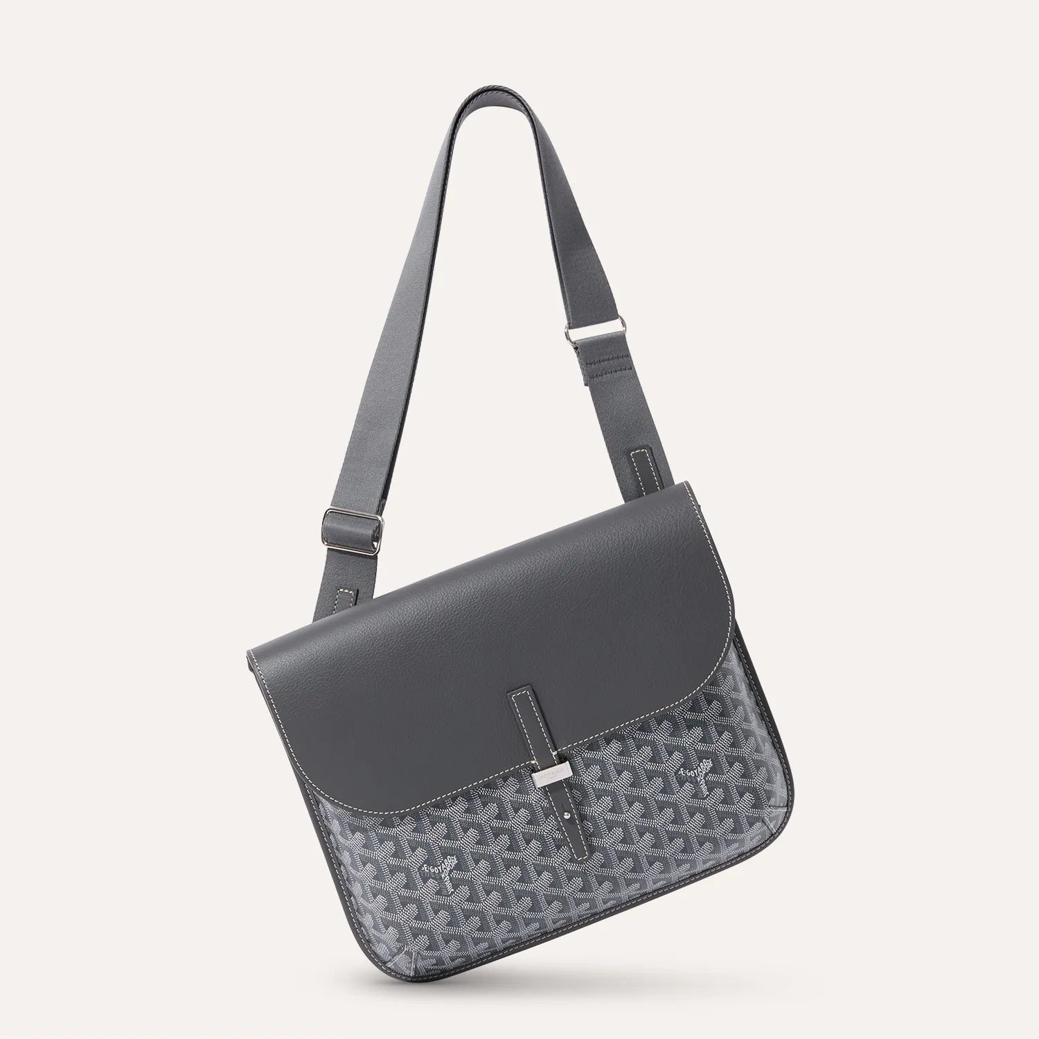 Goyard Coursier Messenger Bag Grey