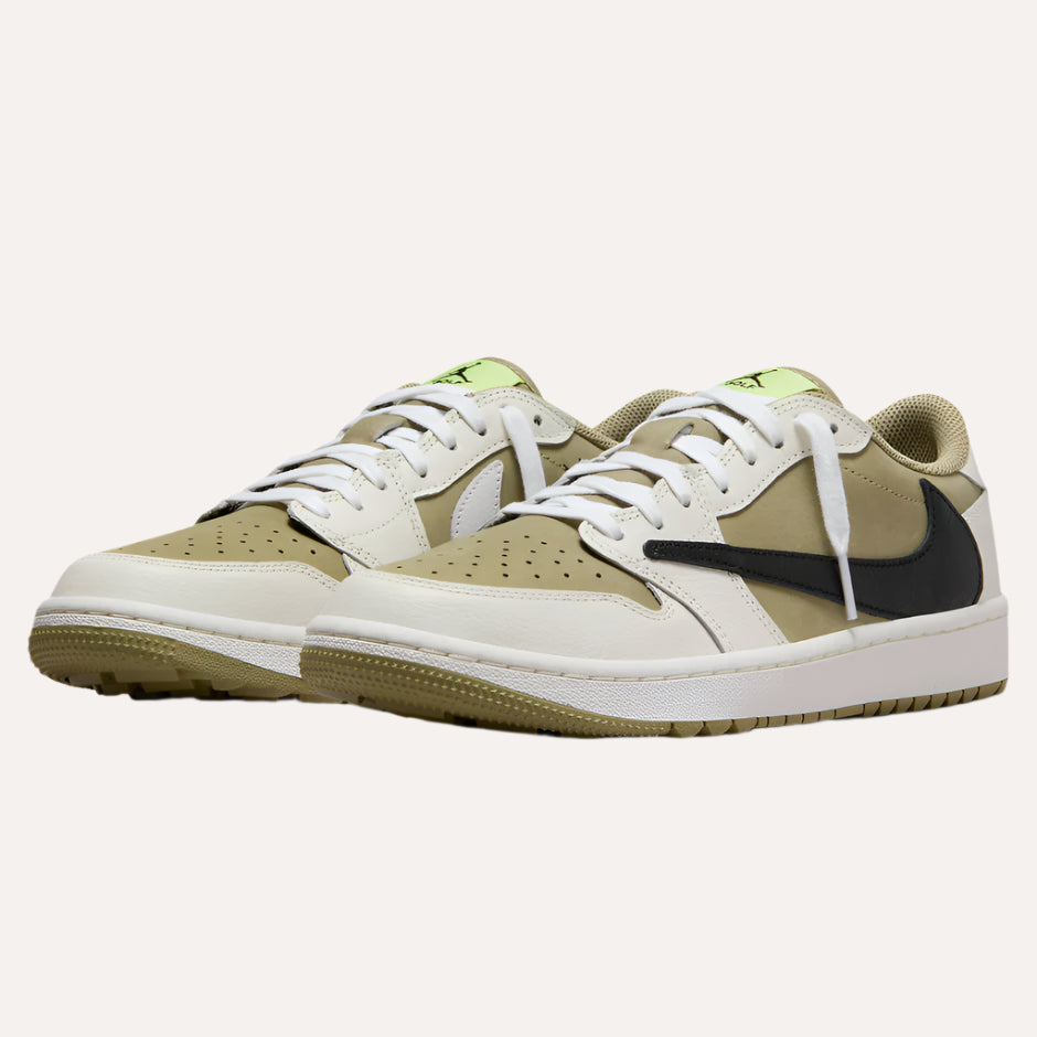 Travis Scott x Air Jordan 1 Low Golf Olive