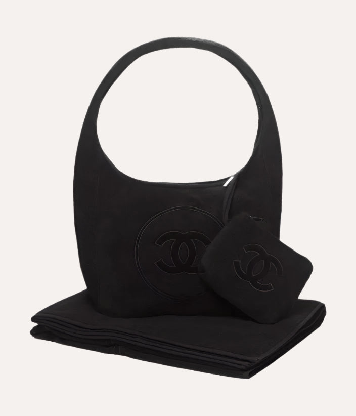 Chanel Coco Beach 2025 Beachwear Set Bag Black