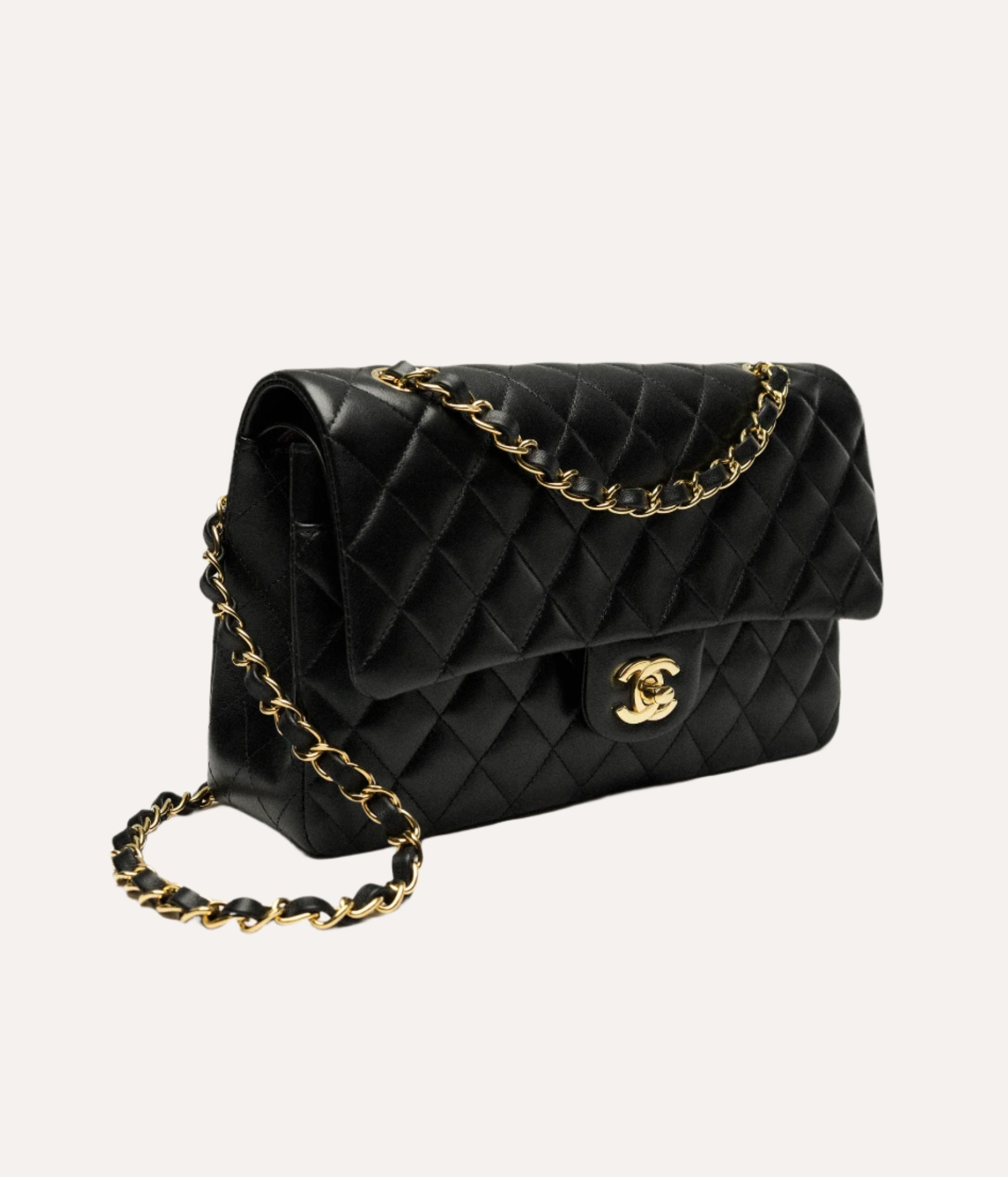 Chanel Classic 11.12 Handbag Lambskin Black
