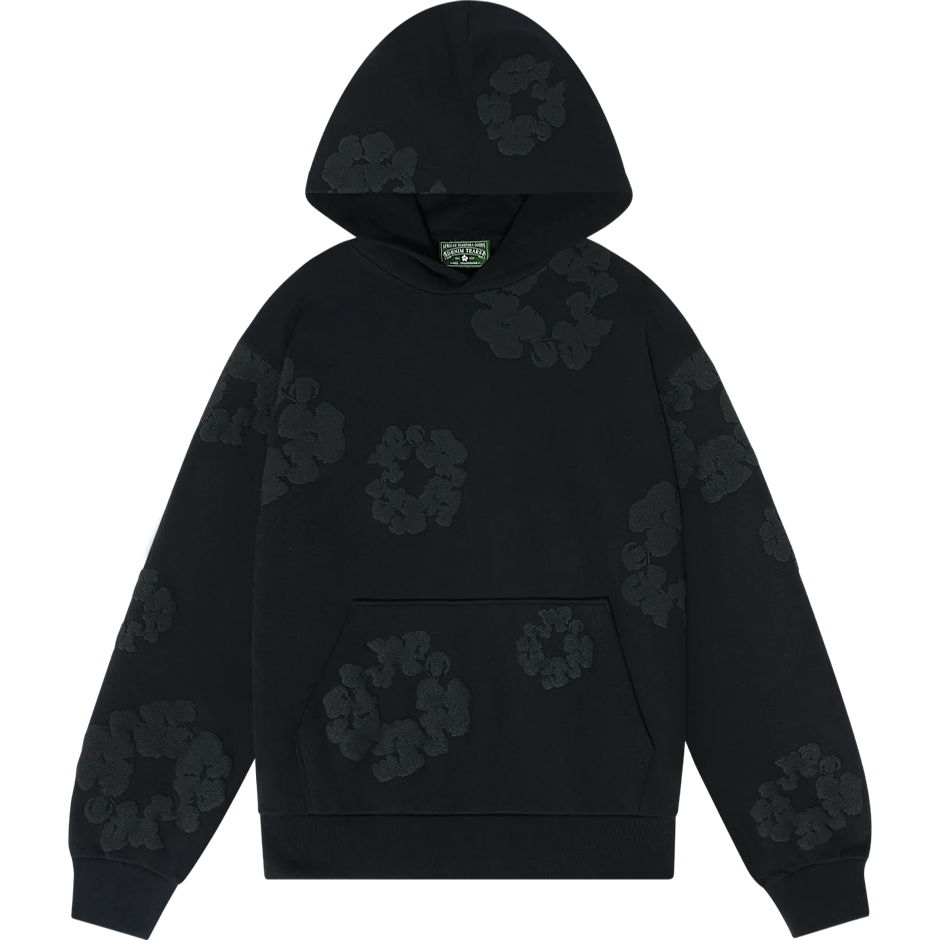 Denim Tears The Mono Cotton Wreath Hoodie Black