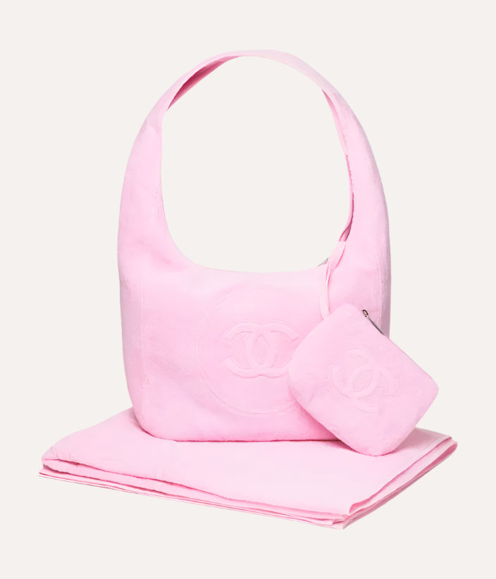 Chanel Coco Beach 2025 Beachwear Set Bag Pink
