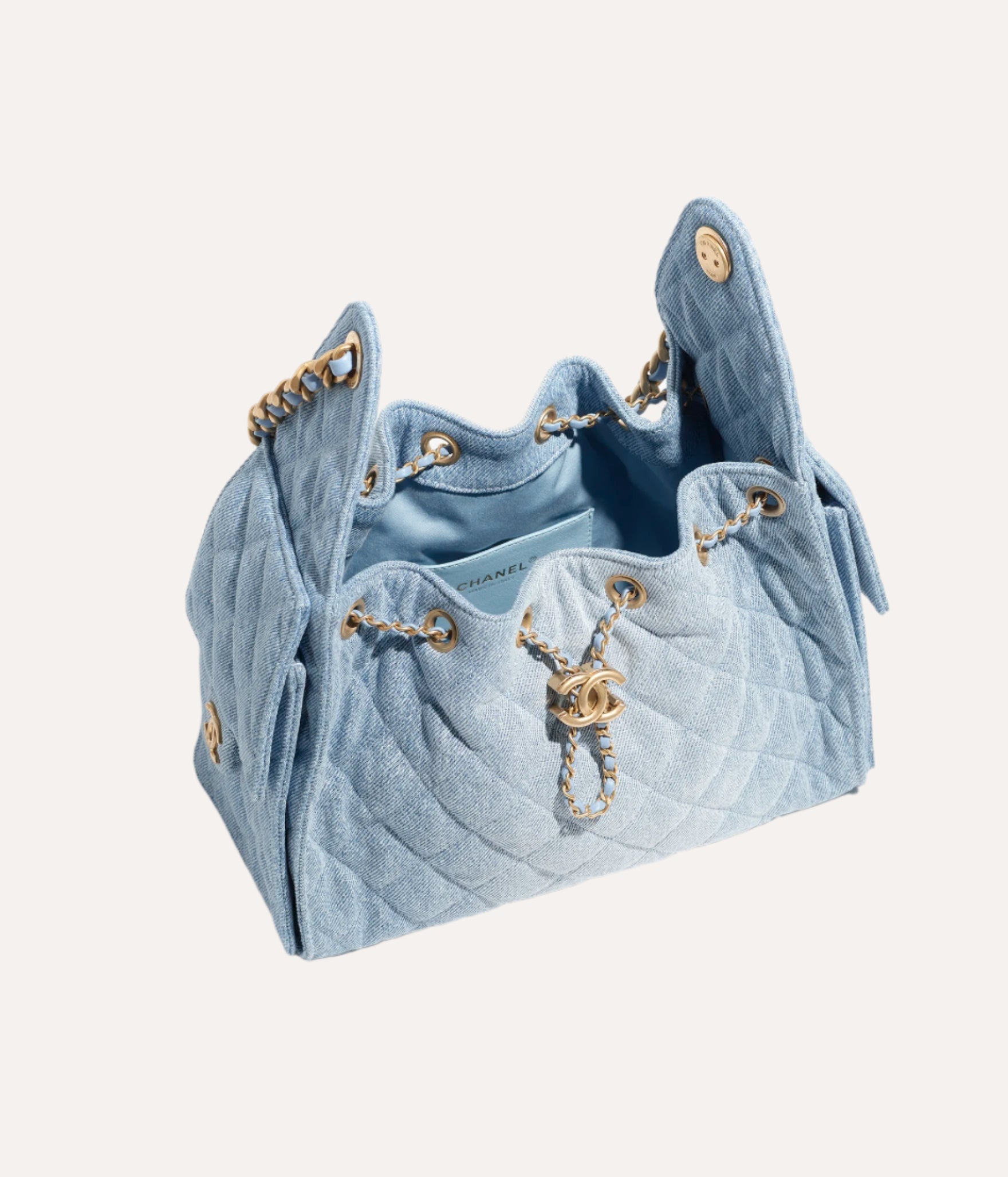 CHANEL 水色 Chanel Classic Flap Medium Blue Caviar LGHW - Luxe Du Jour