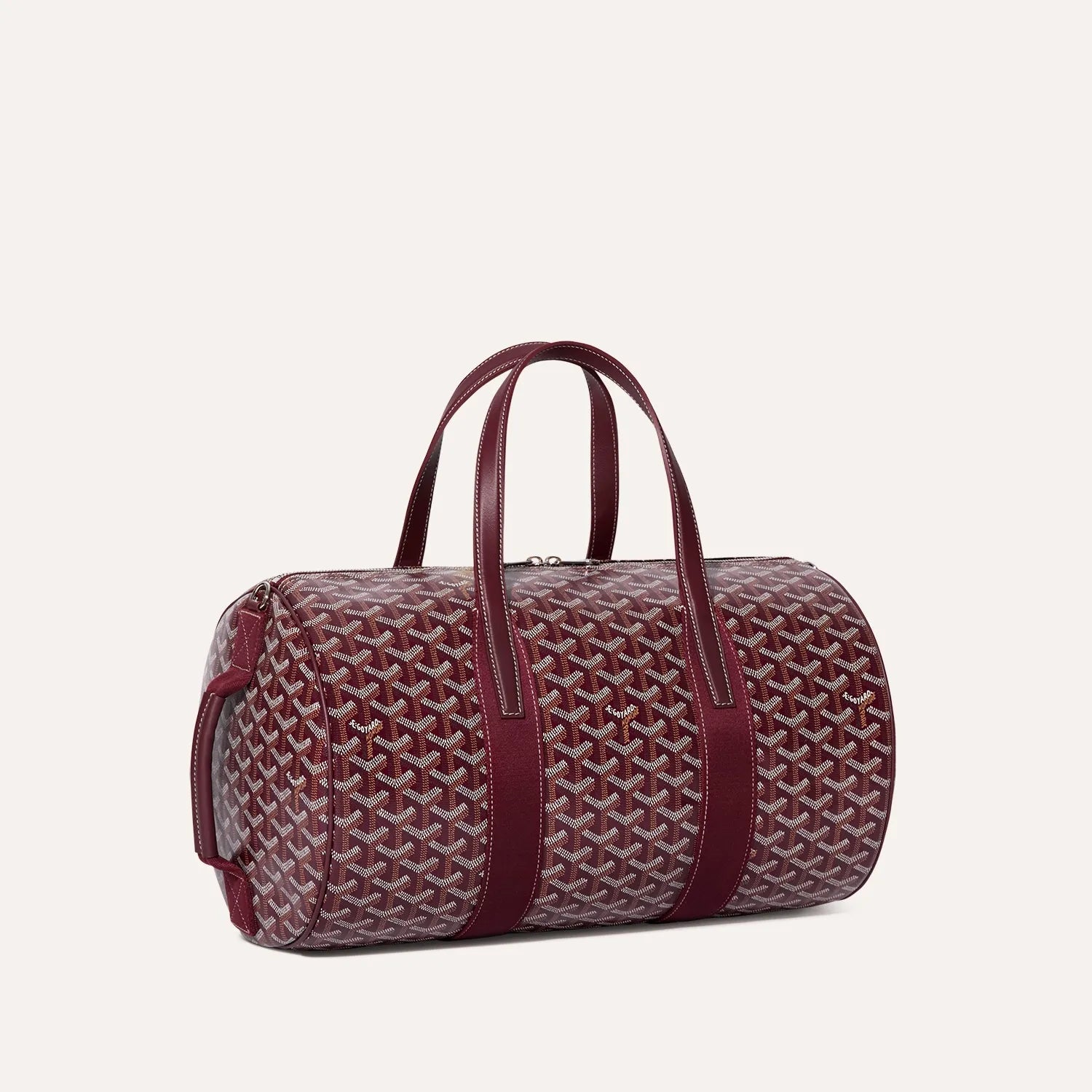 Goyard Barrel 40 Sports Bag Burgundy