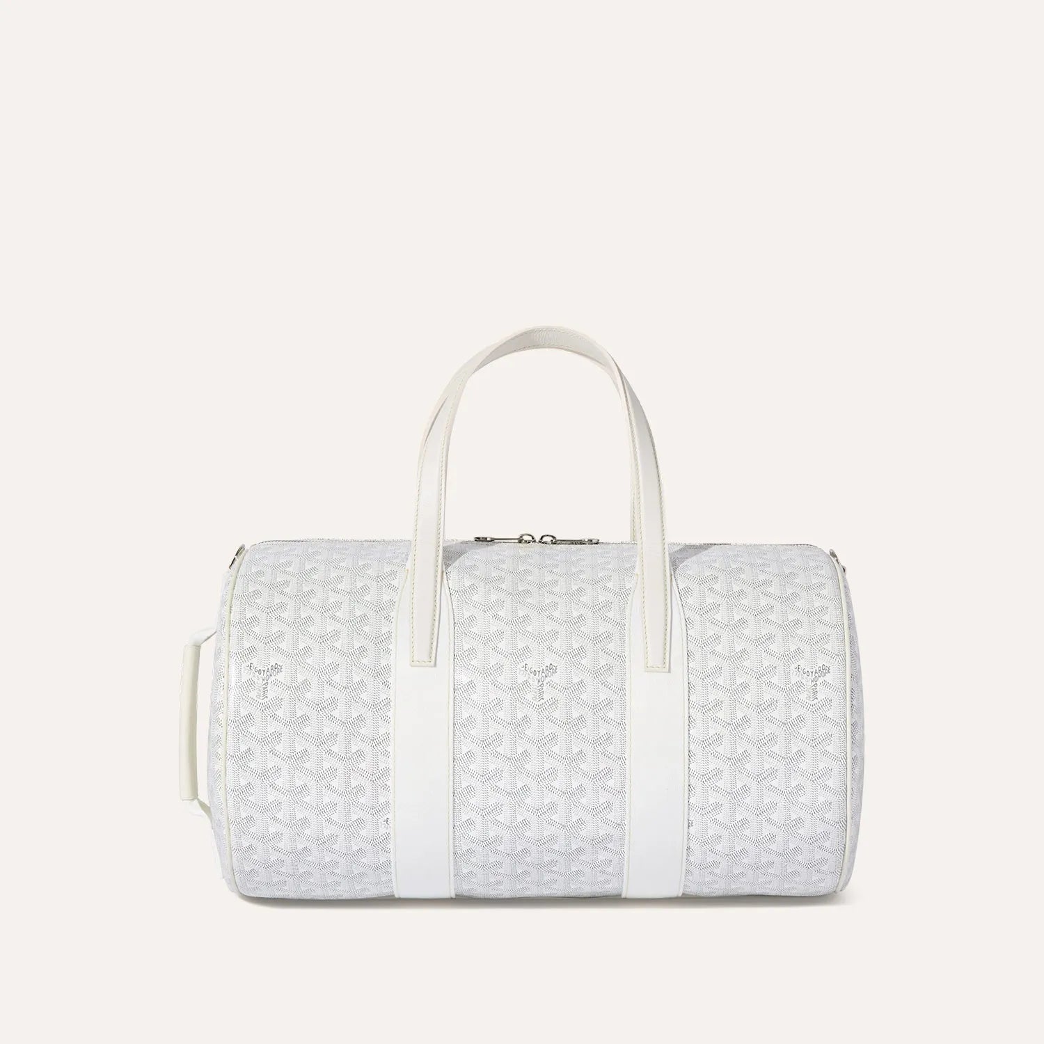 Goyard Barrel 40 Sports Bag White
