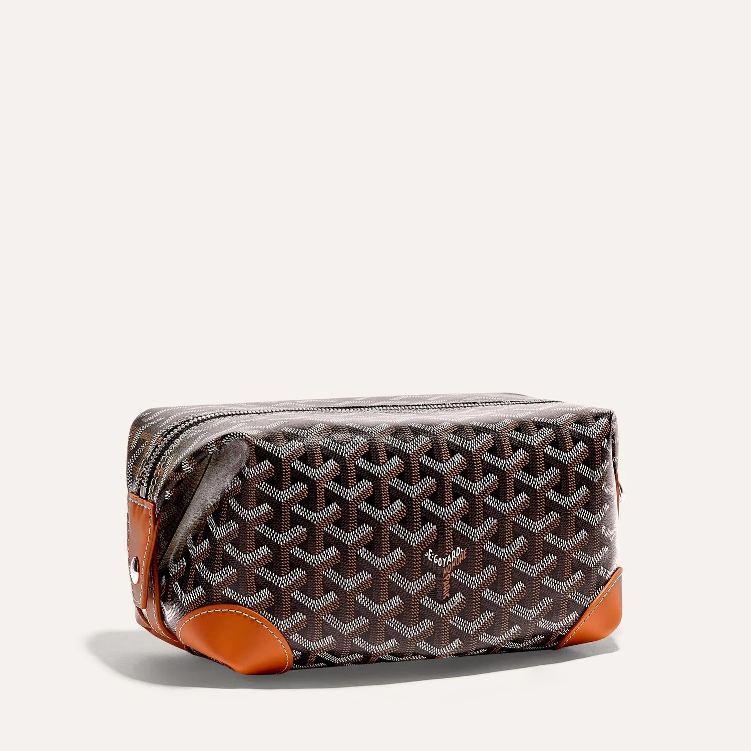 Goyard Bowling 25 Black & Tan Toiletry Bag