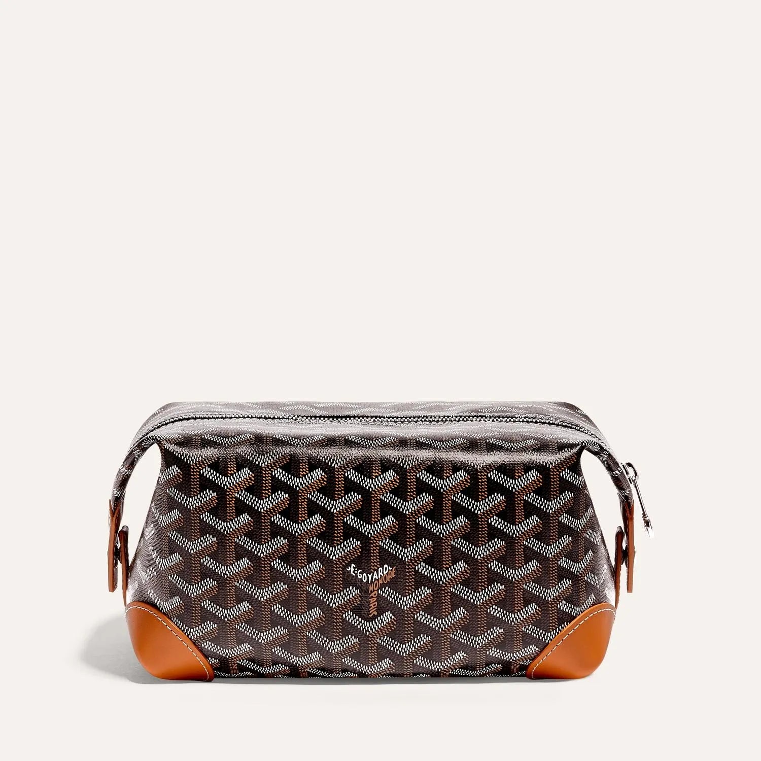Goyard Bowling 25 Black & Tan Toiletry Bag