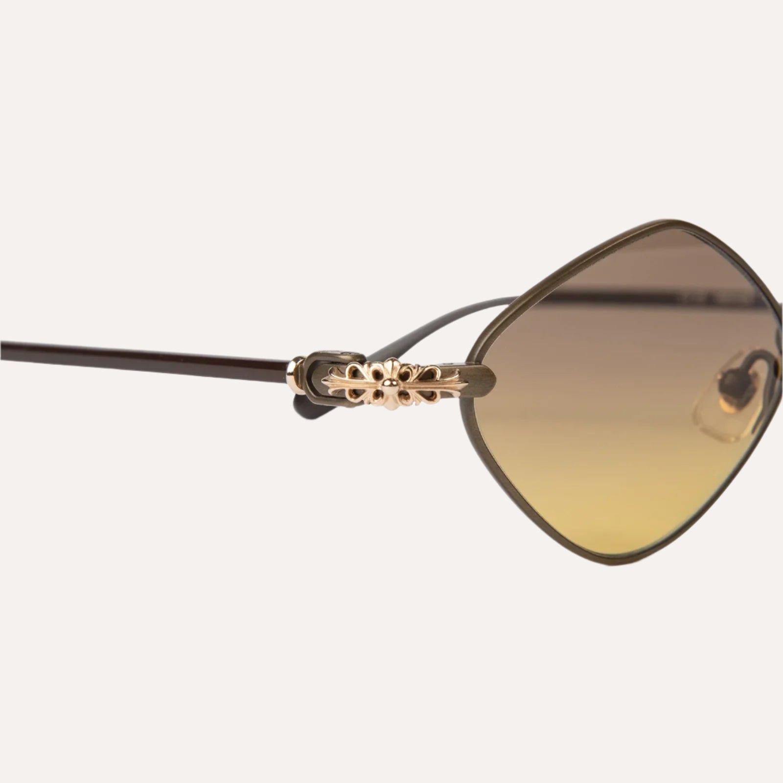 Chrome Hearts Diamond Dog Light Brown Sunglasses