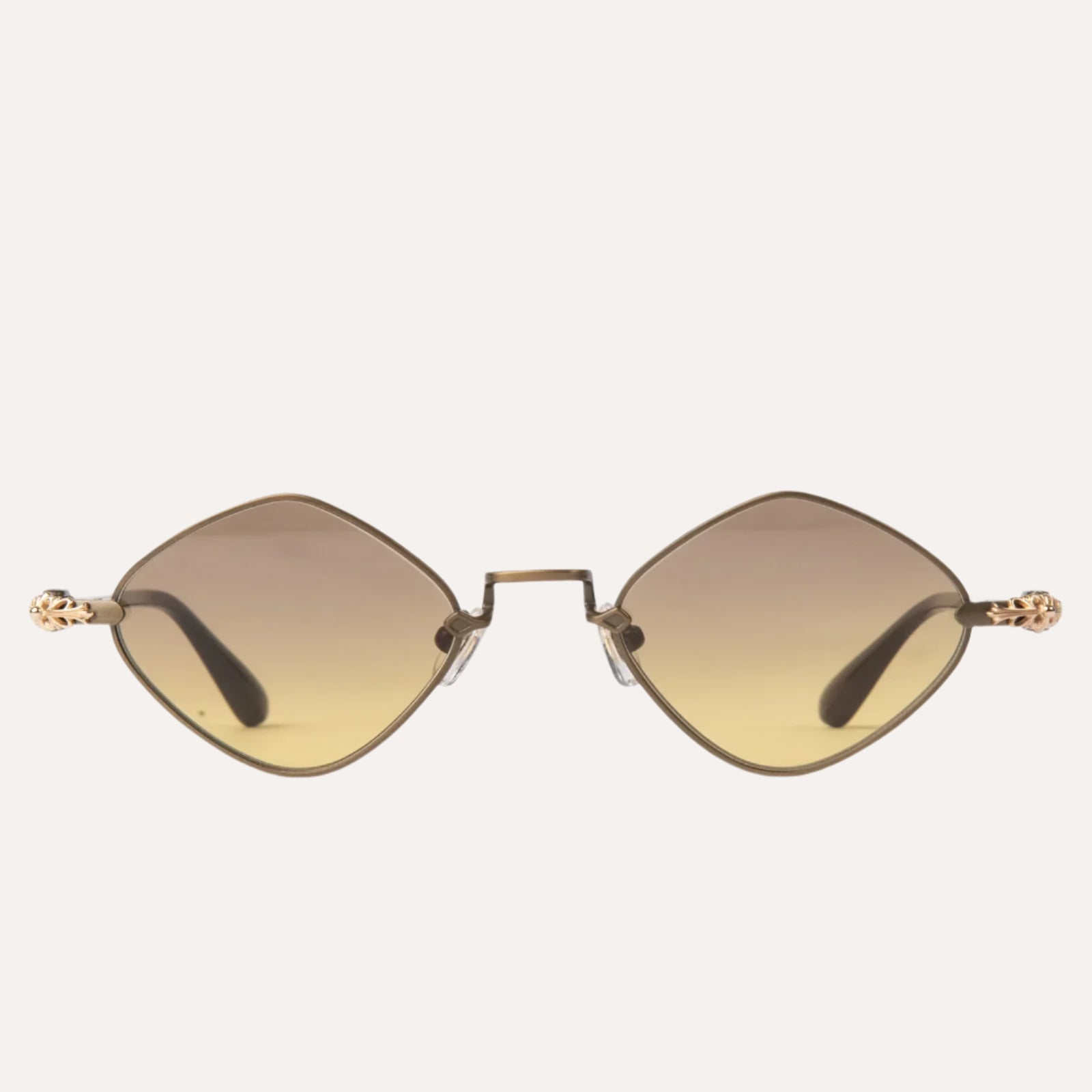 Chrome Hearts Diamond Dog Light Brown Sunglasses