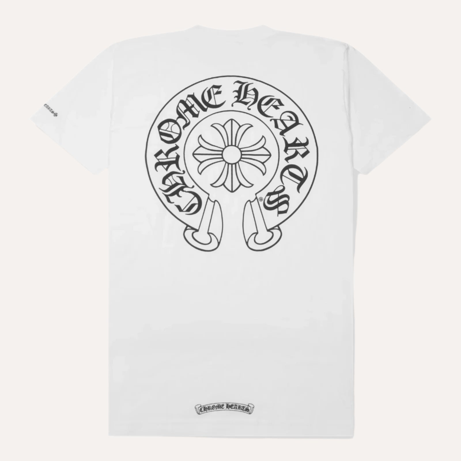 Chrome Hearts Horse Shoe Pocket Logo White T Shirt