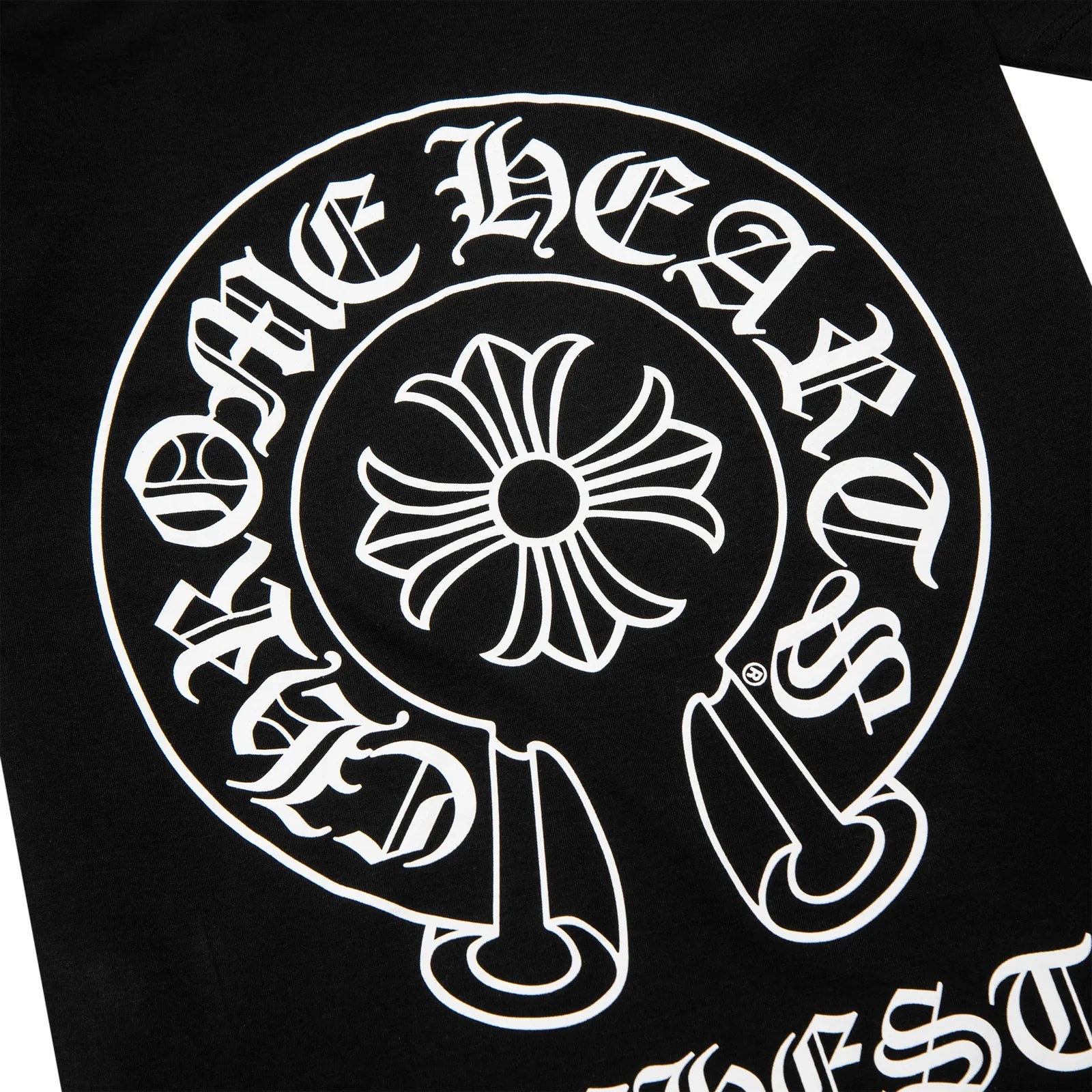 Chrome Hearts Manchester Exclusive Horse Shoe Pocket Logo Black T Shirt