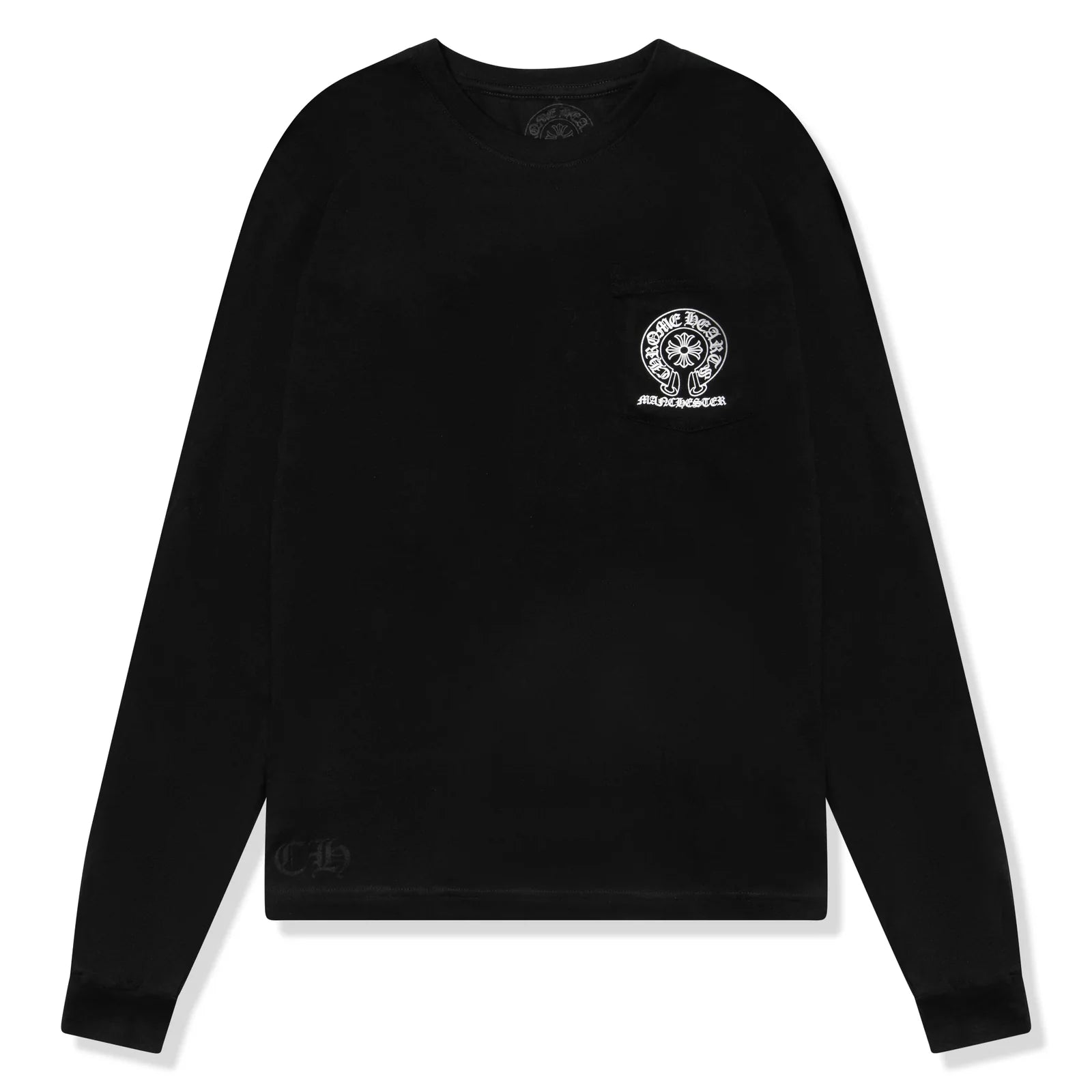 Chrome Hearts Manchester Exclusive Horse Shoe Pocket Logo Black T Shirt