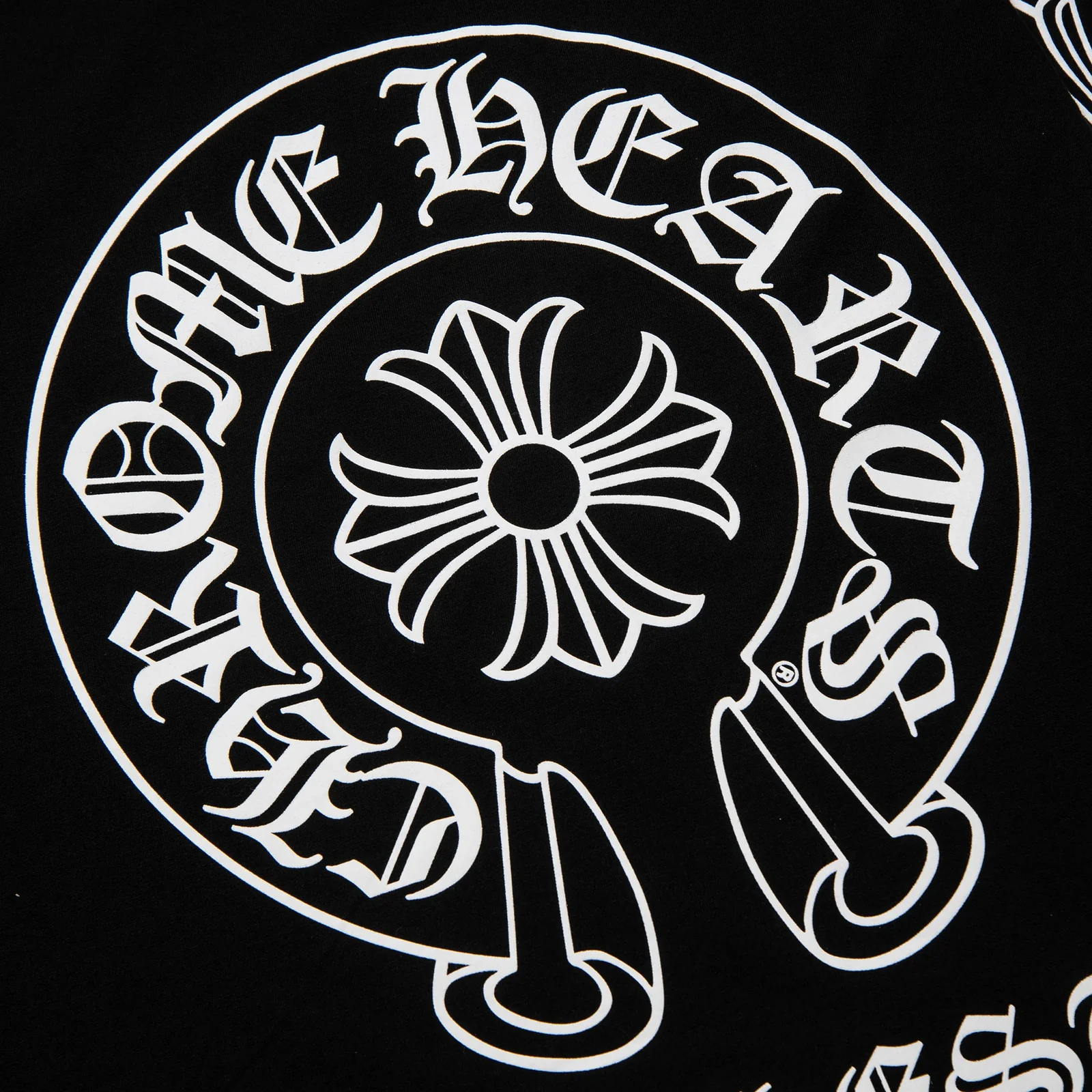 Chrome Hearts Manchester Exclusive Horse Shoe Pocket Logo Black T Shirt
