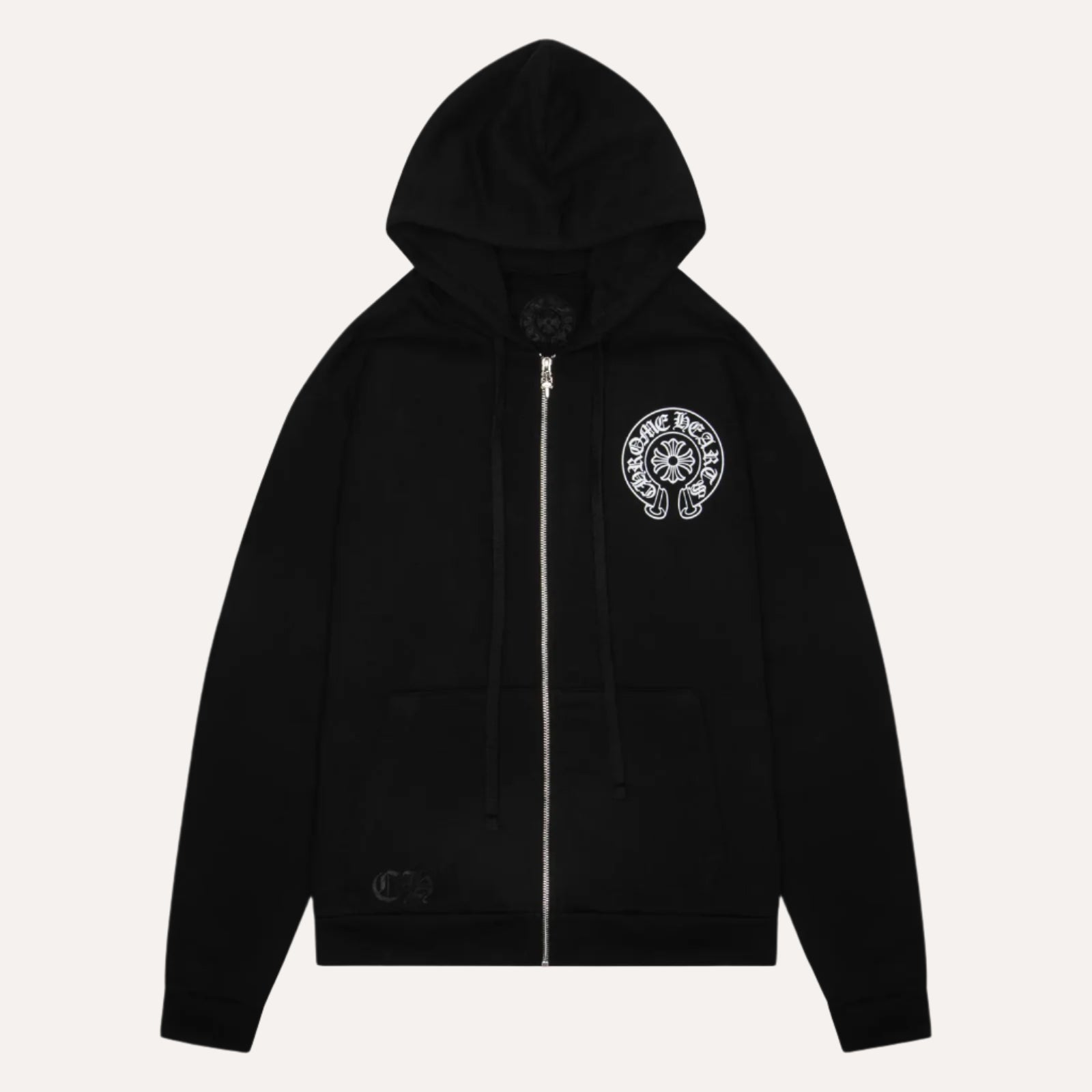 Chrome Hearts Manchester Exclusive Horse Shoe Zip-Up Black Hoodie
