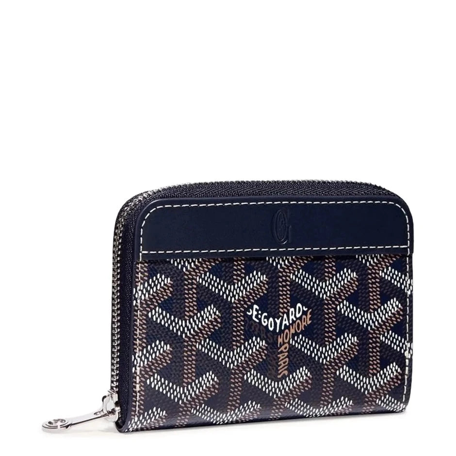 Goyard Matignon Navy Blue Mini Wallet