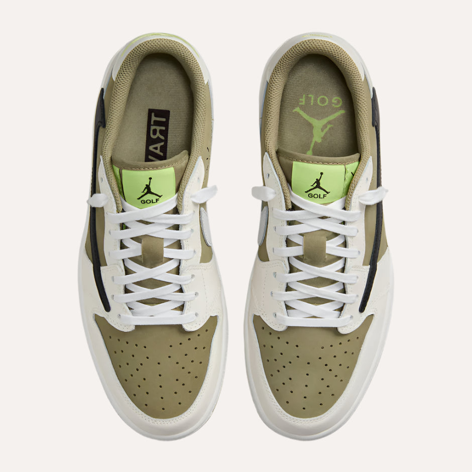 Travis Scott x Air Jordan 1 Low Golf Olive